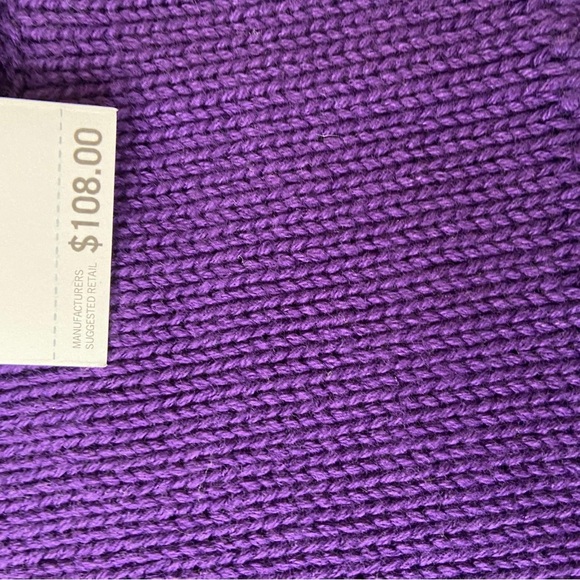 Vintage retro nautica knitted Y2K 80s funky purple USA sweater - Picture 4 of 9